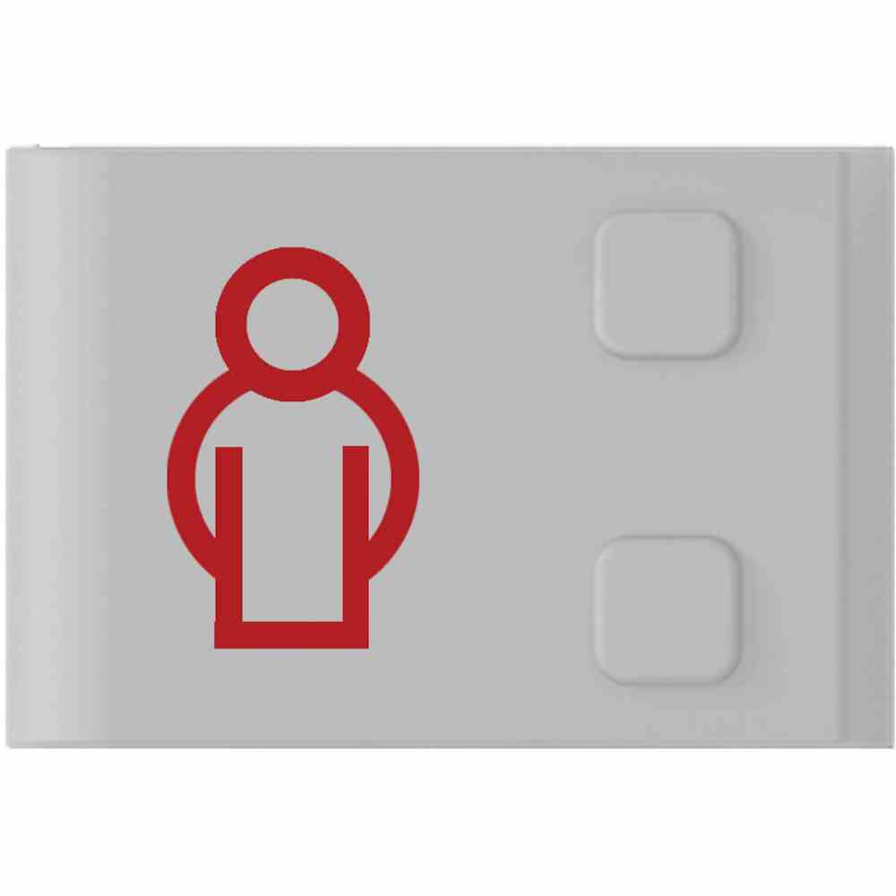 8888AC Call button grey/red symbol 25 pieces